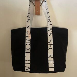 Victoria's Secret Large Logo Strap Bag with Leopard Lining NWT